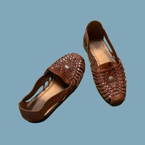 Vintage Brown Leather Huaraches